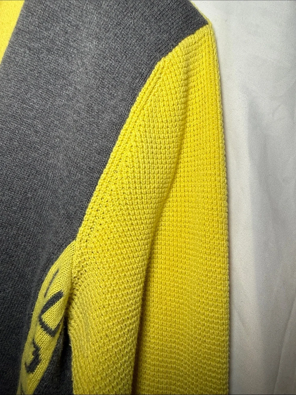 Armani Exchange AX Spellout Colorblock Half Zip Sweater Y2K Size Medium